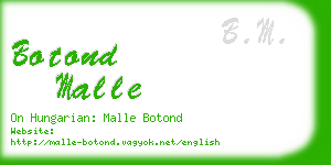 botond malle business card